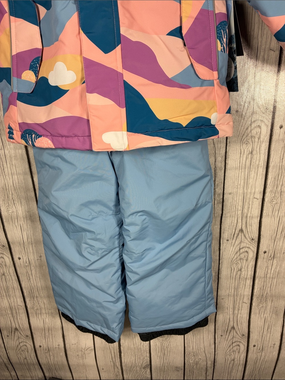 Iceburg Outerwear Mountain Print Winter Jacket & Snow Overalls/Pants Set Size 4T - Picture 3 of 12